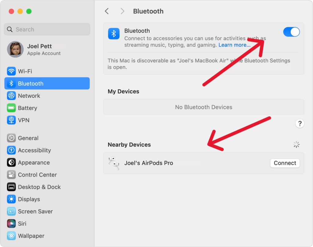 How to Connect AirPods to mac